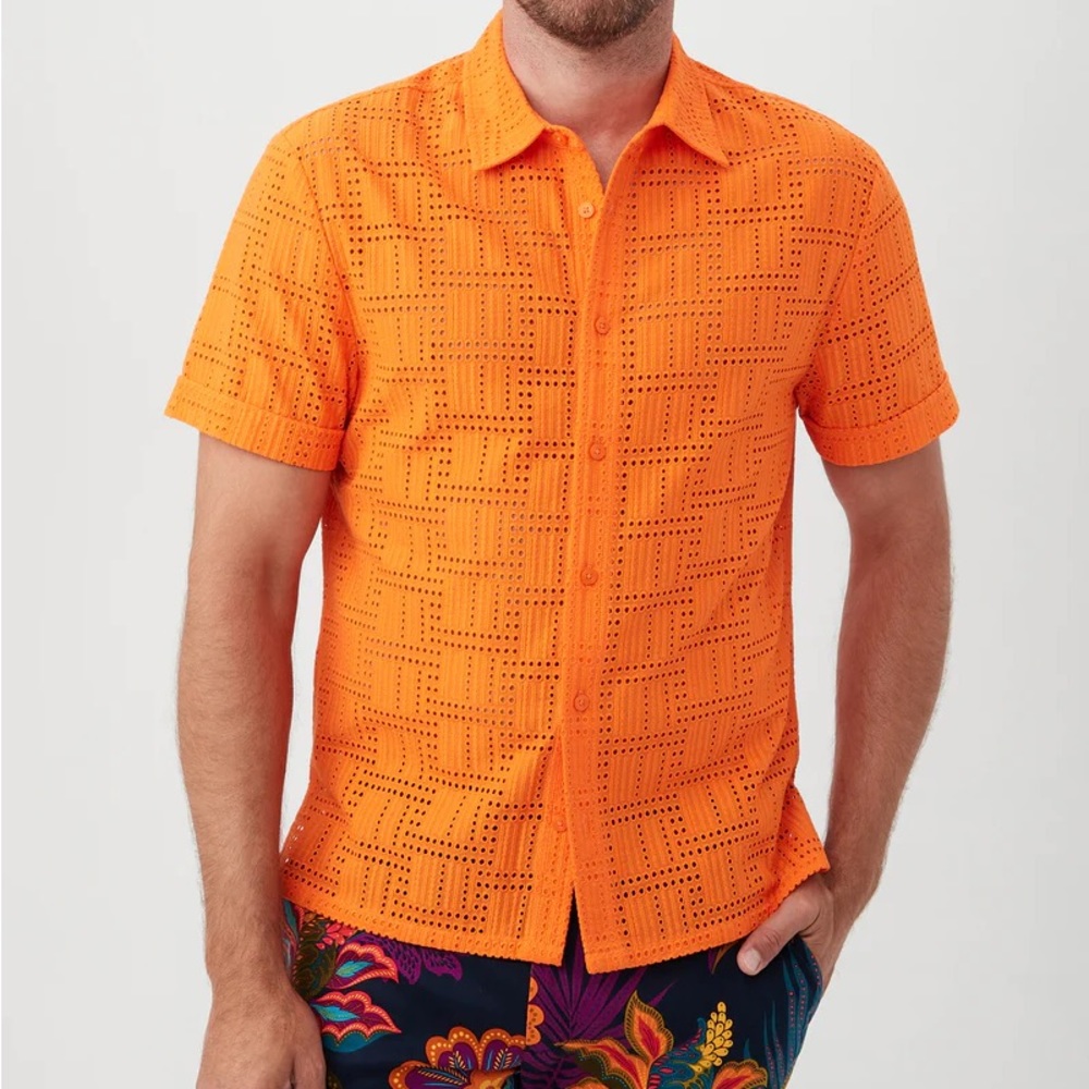Mr Turk Branson Short Sleeve Button Down, NWT Size XL